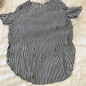 Striped down blouse